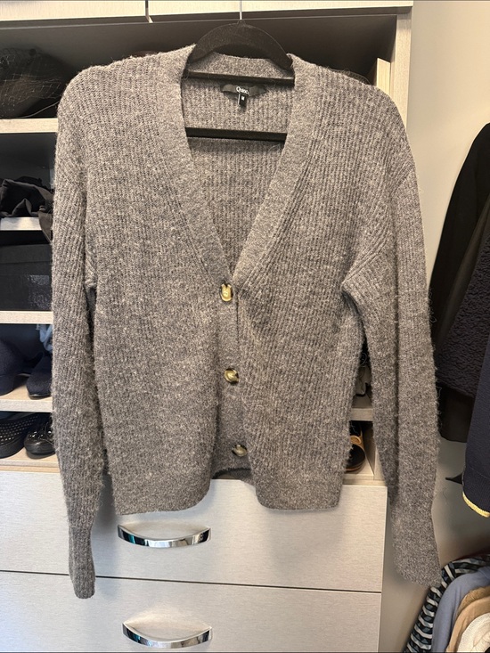 Quince Sweaters - Quince Heather Gray Button-Front Women's Cardigan